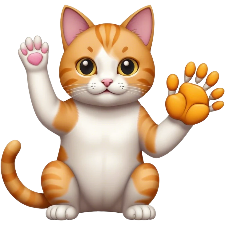 cat with paw reaching emoji