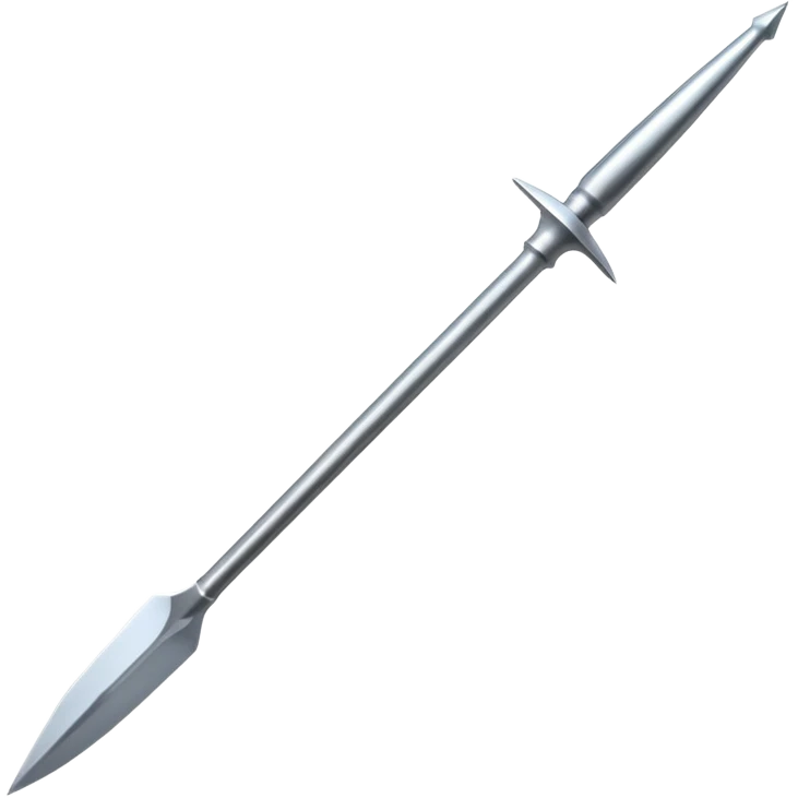 long steel spear with a sharp tip emoji