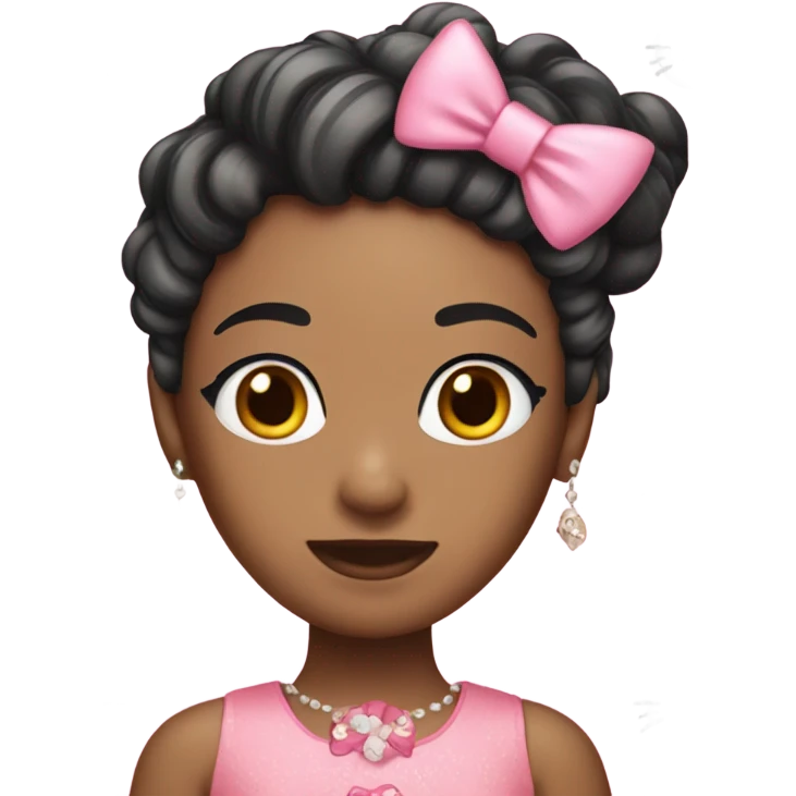 Hello kitty pink dress emoji