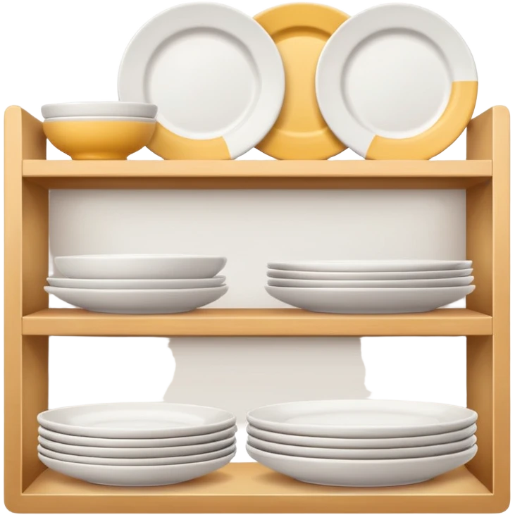 Plates on shelves emoji