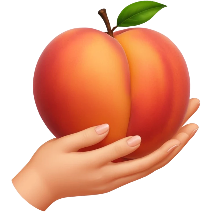 🍑+👋 emoji