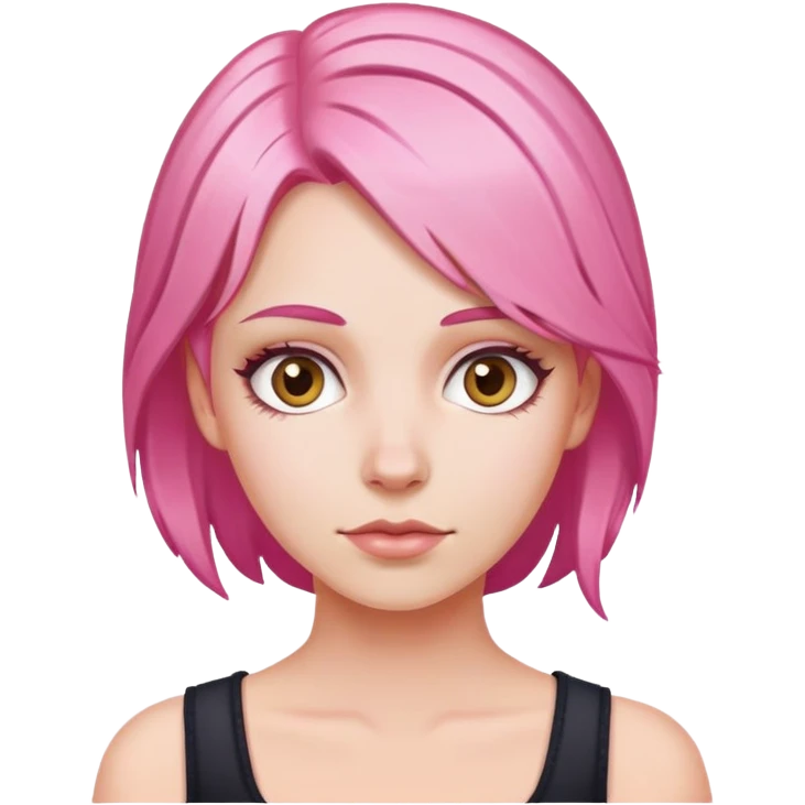 white girl with pink hair emoji