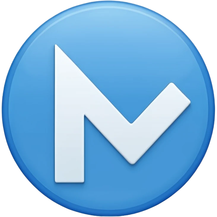 A blue circle entered by a white check mark emoji