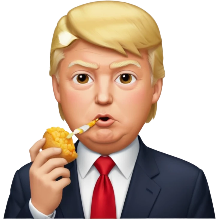 donald trump eating emoji