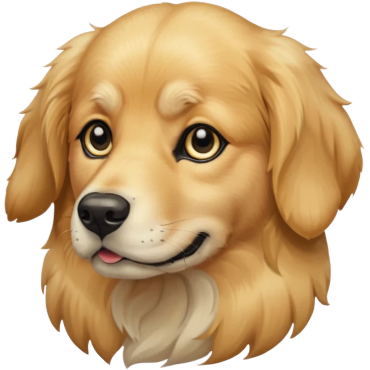 Gothic emo golden retriever dog emoji