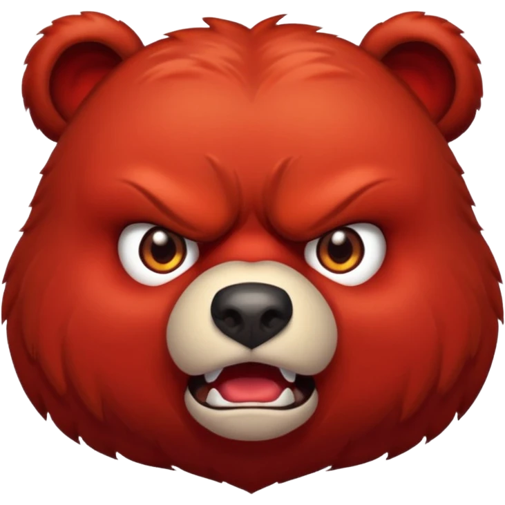 red bear angry emoji