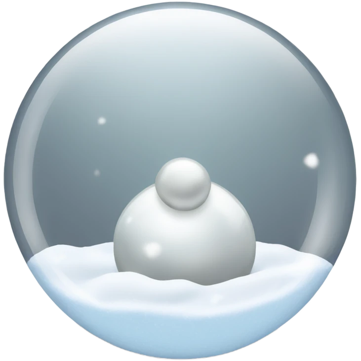 Glass ball with snow in it emoji