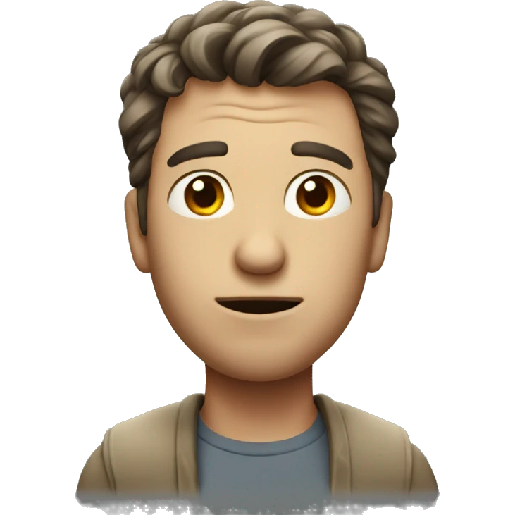 guy standing awkward but he has a huge head  emoji