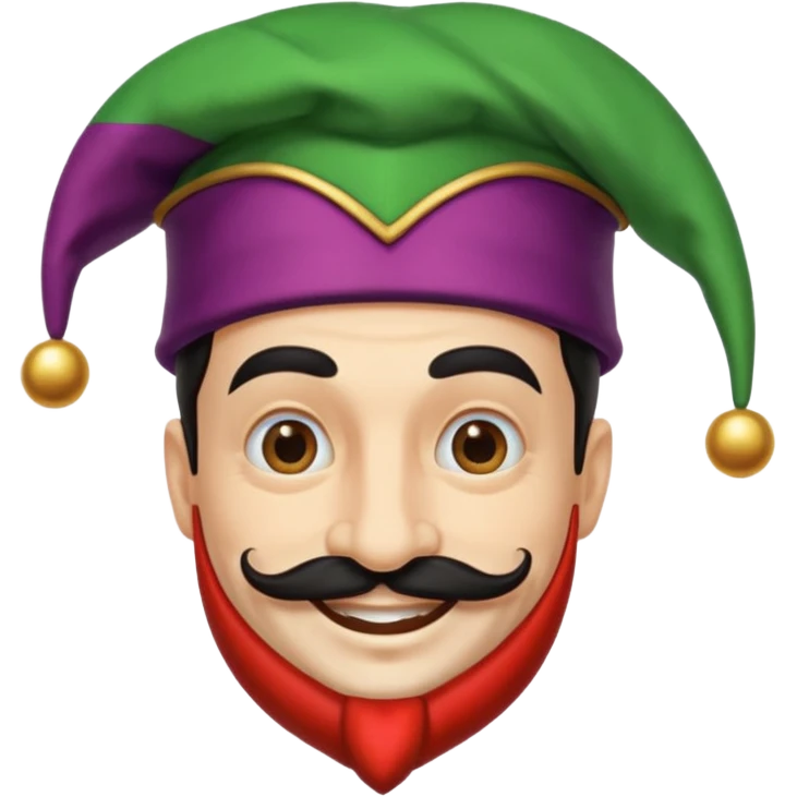 Fool with moustache emoji
