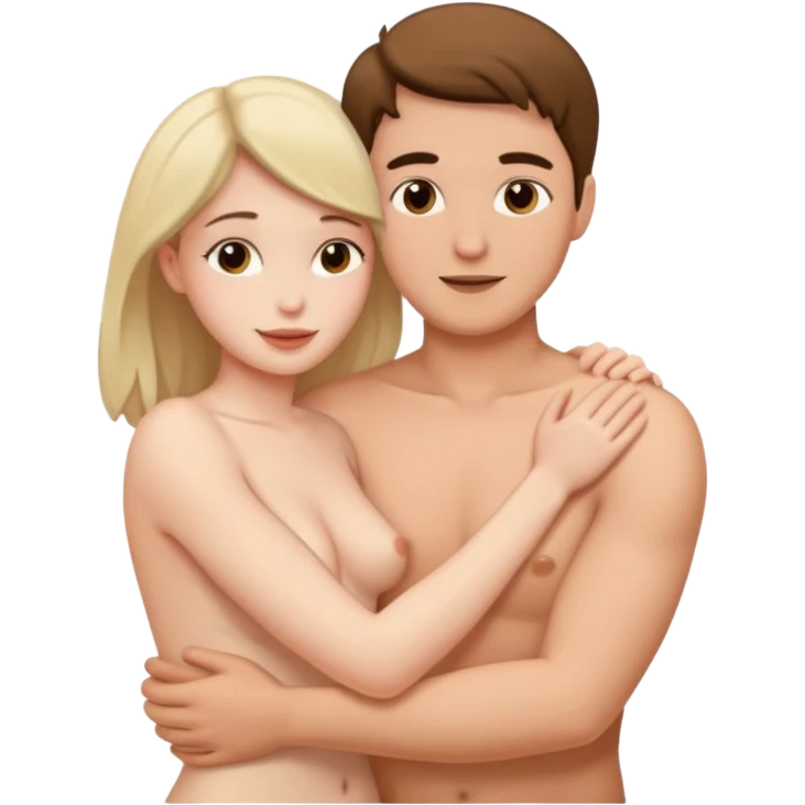 naked woman and man emoji