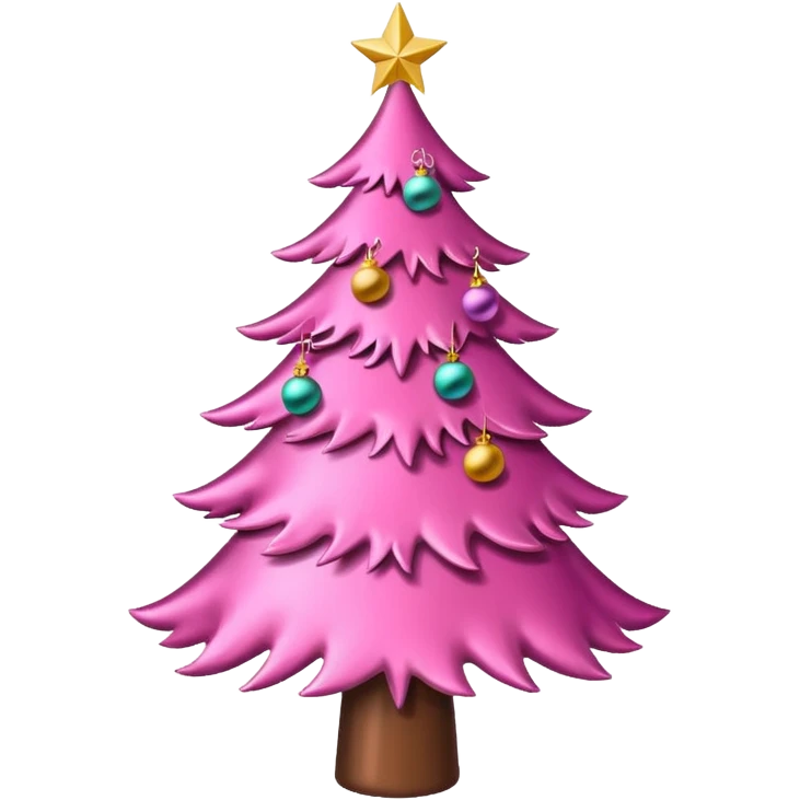 Christmas tree pink emoji