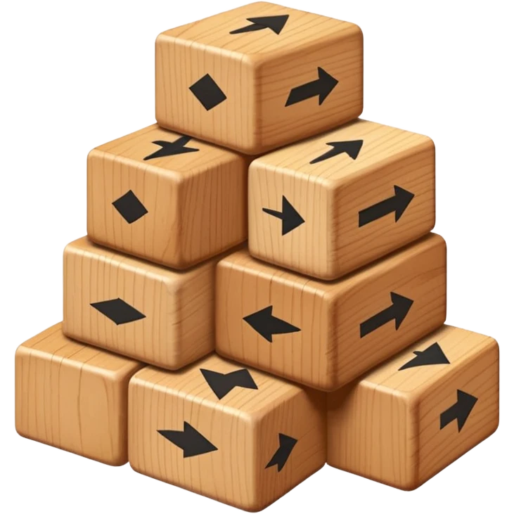 stack of blocks with arrows between them emoji