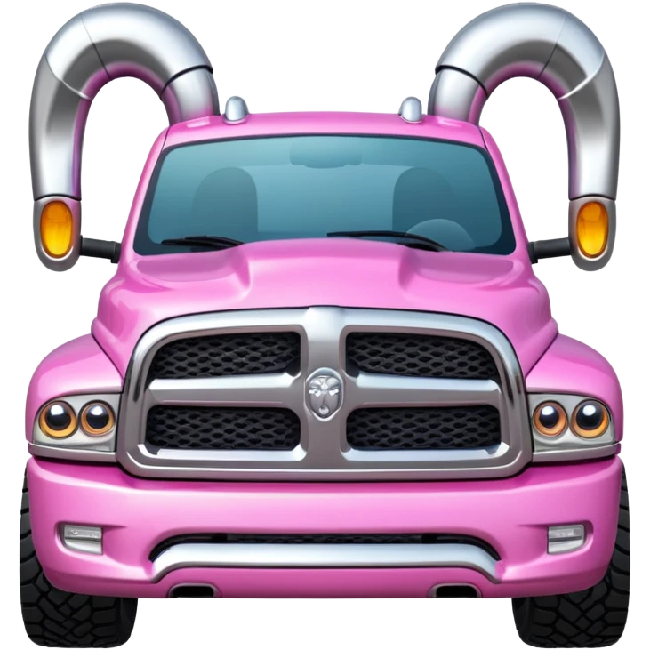 Pink ram truck emoji