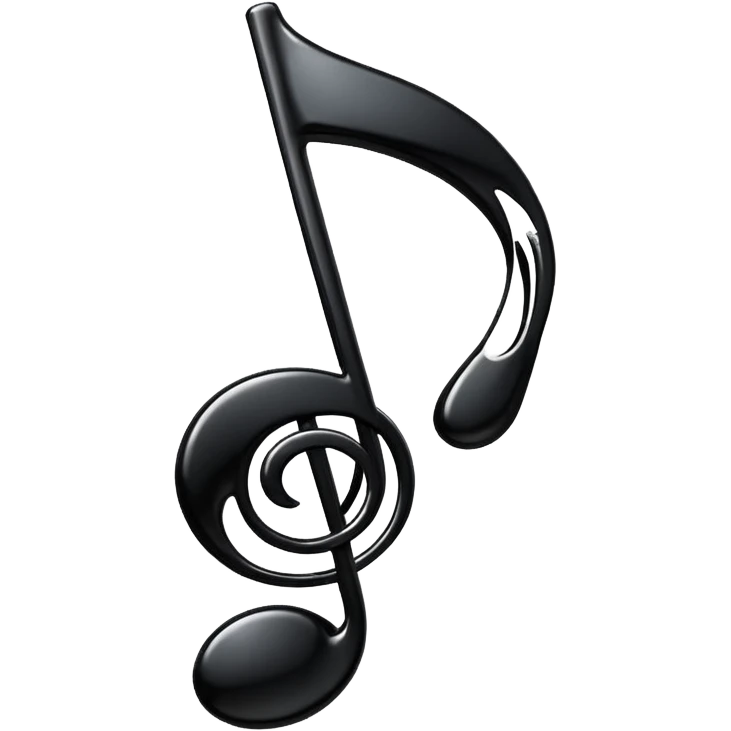 Animated music note bobbing up and down emoji