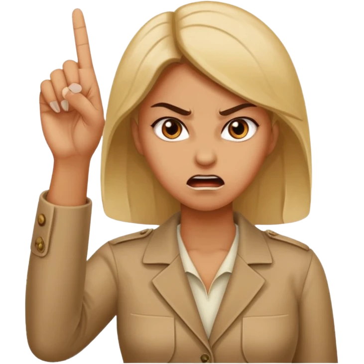 Letters saying “Don’t PMO” With an angry lady standing behind the letters with her fingers up  emoji