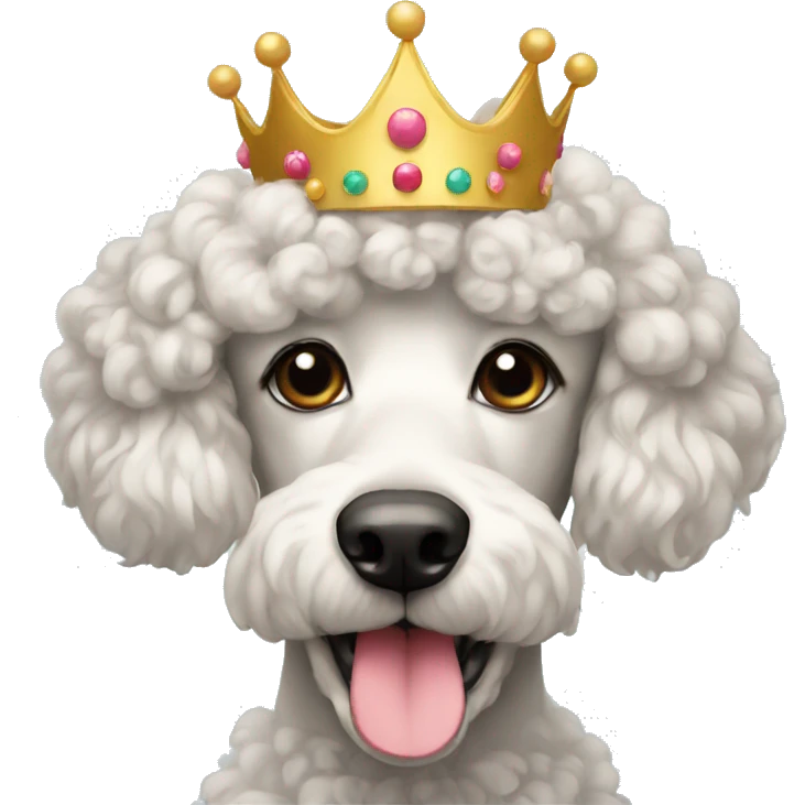 poodle with crown emoji