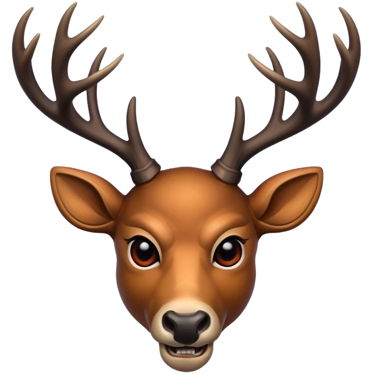 evil deer head emoji