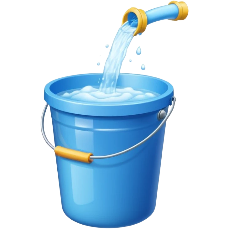 Bucket and cleaning product emoji