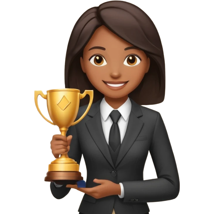 generate an emoji for this phrase, Start strong to earn trust and be noticed. End strong to be remembered. make it a black female emoji