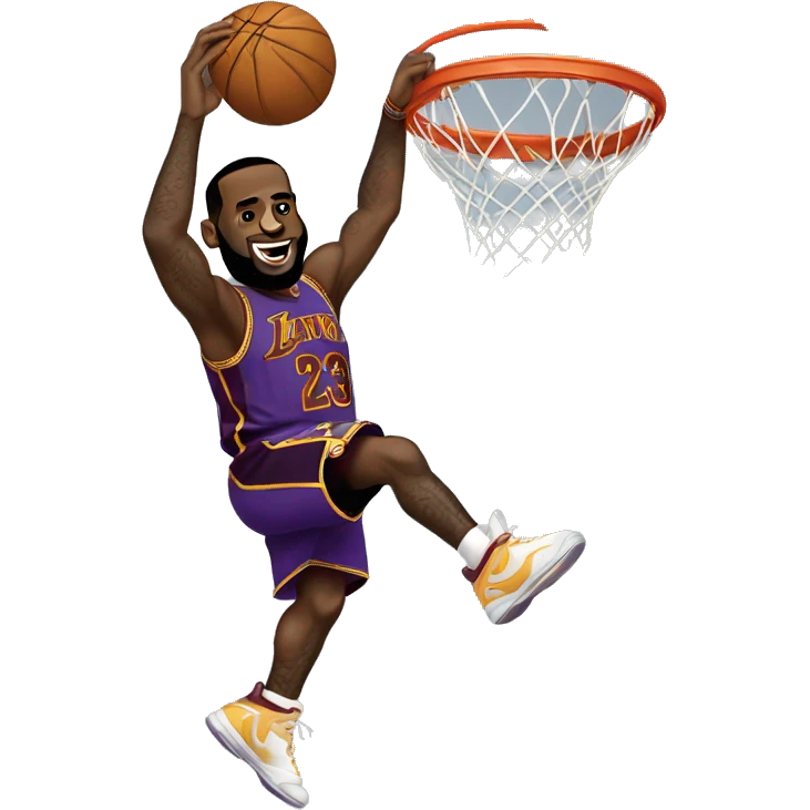 lebron james dunking  emoji