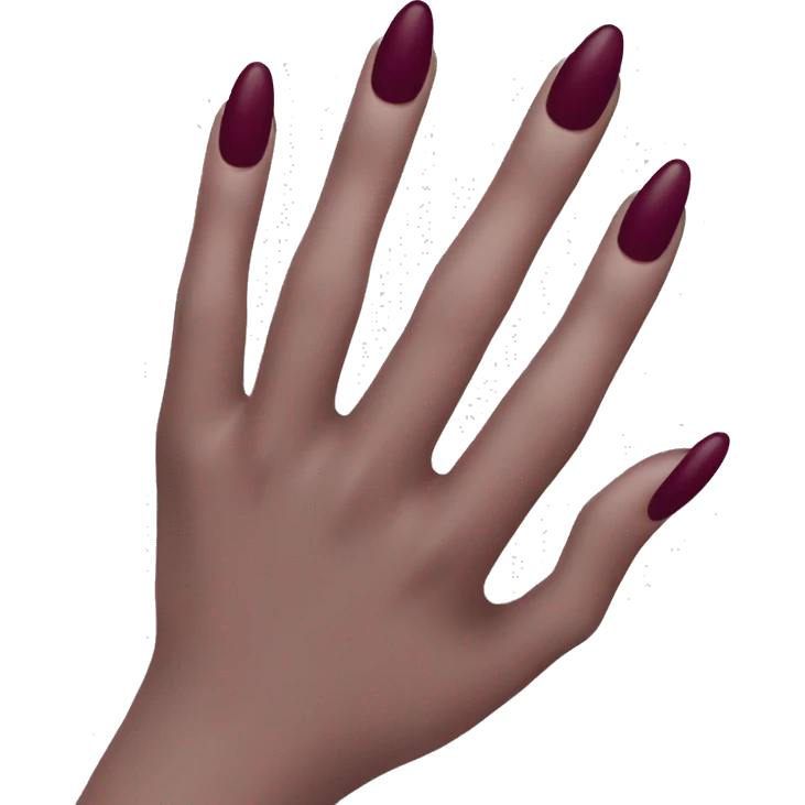 bordeaux long nails emoji