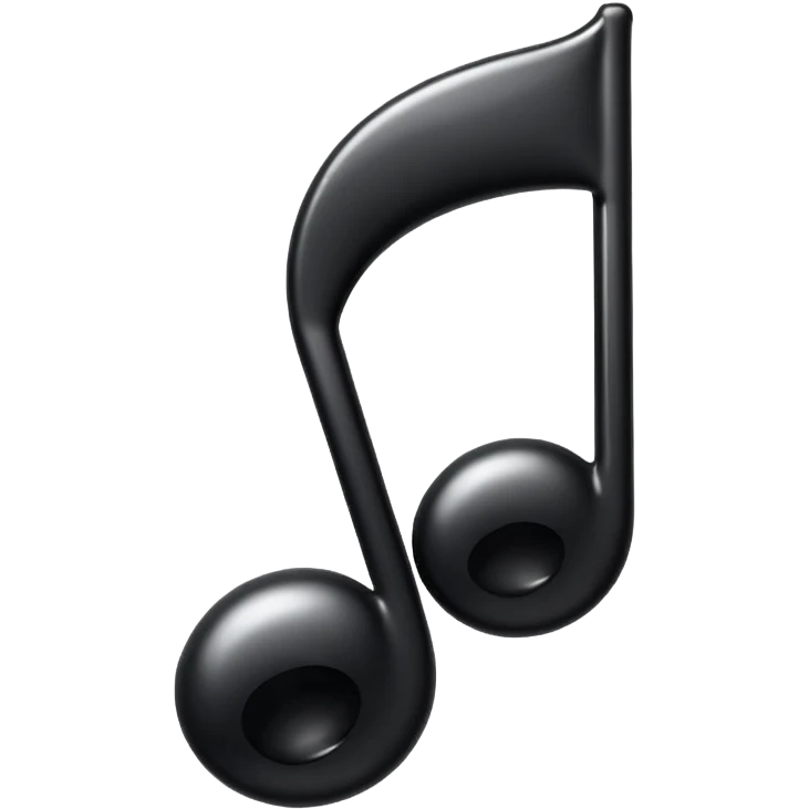 black music note emoji