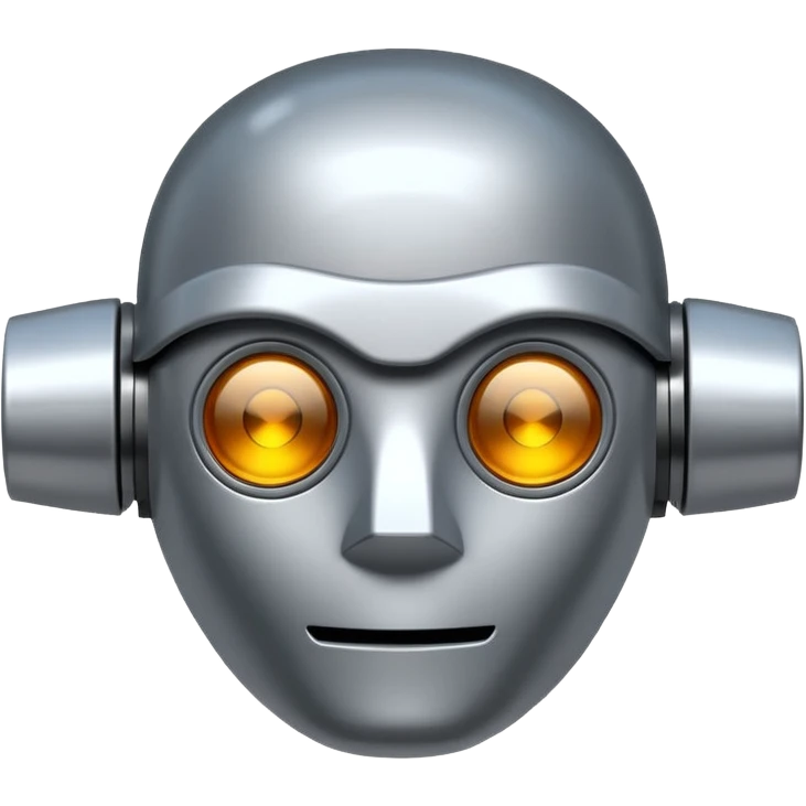 robot head inside a speech bubble emoji
