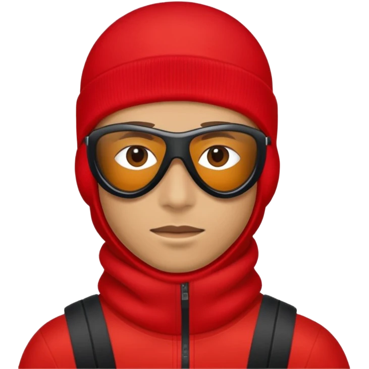 robber in a red ski mask emoji