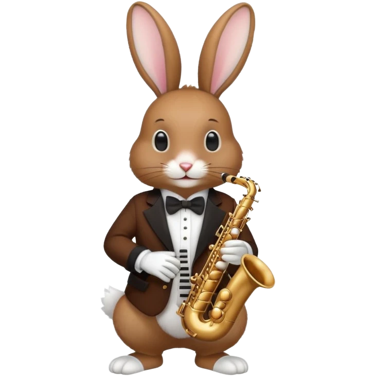 rabit playing saxophone jazz emoji