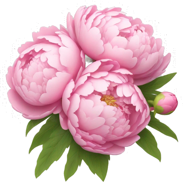 Pink peony bouquet emoji
