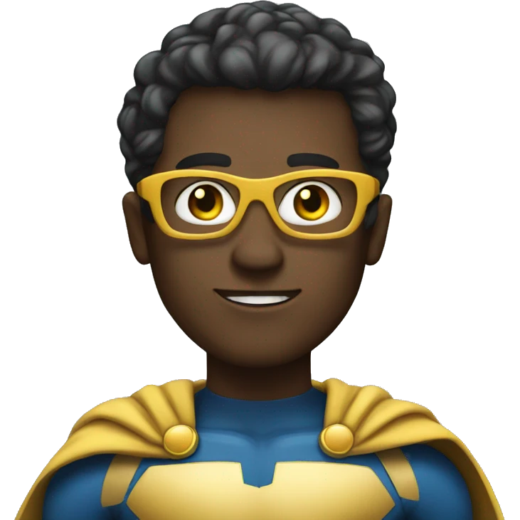 smart superhero emoji