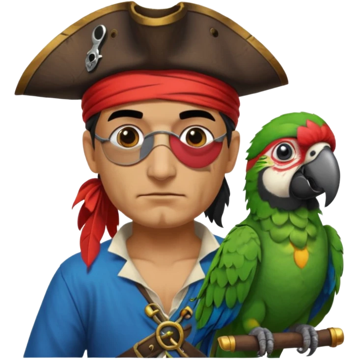 pirate and parrot emoji