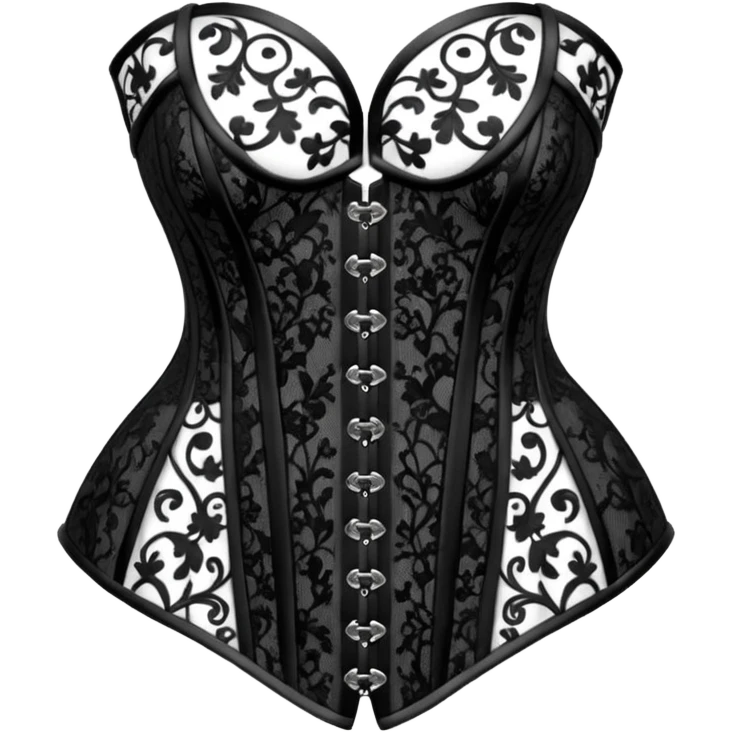 Goth black lace corrset emoji