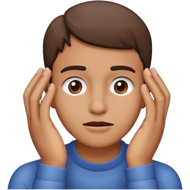 Fear with both hand on face emoji
