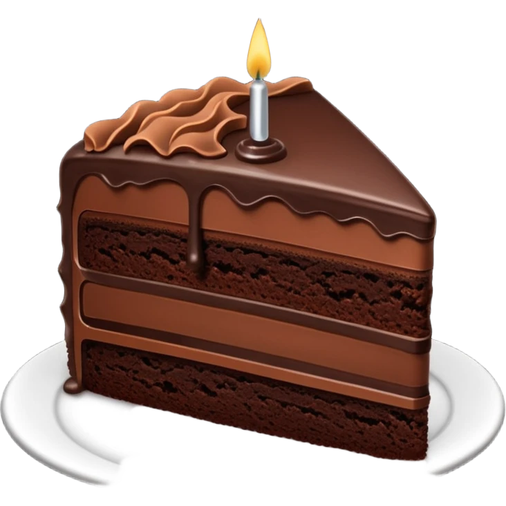 Chocolate cake one piece emoji