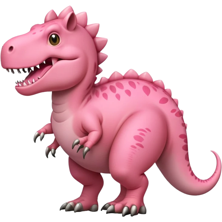 mix of a t-rex and a pig emoji