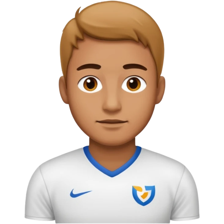 man with white jersey emoji