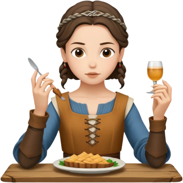 Rey medieval comiendo con los dedos emoji