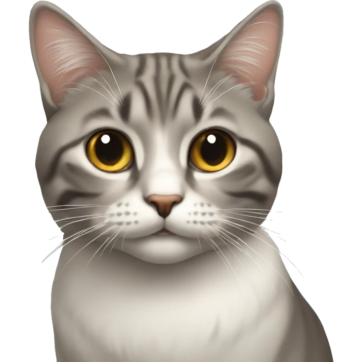 Gata com um bolo emoji