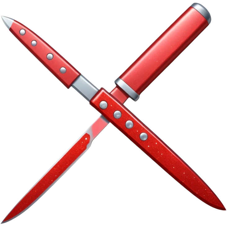red glitter knife emoji