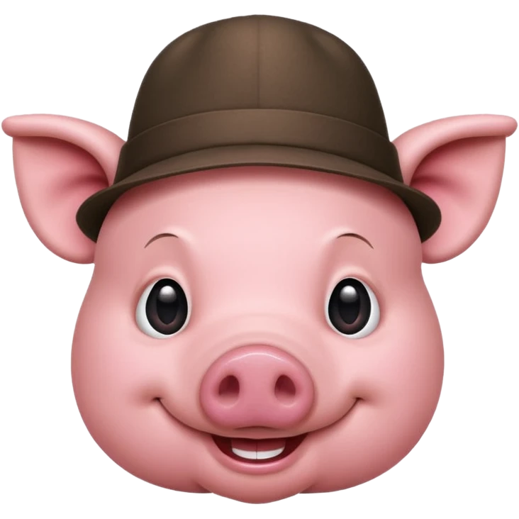 pig wear hat emoji