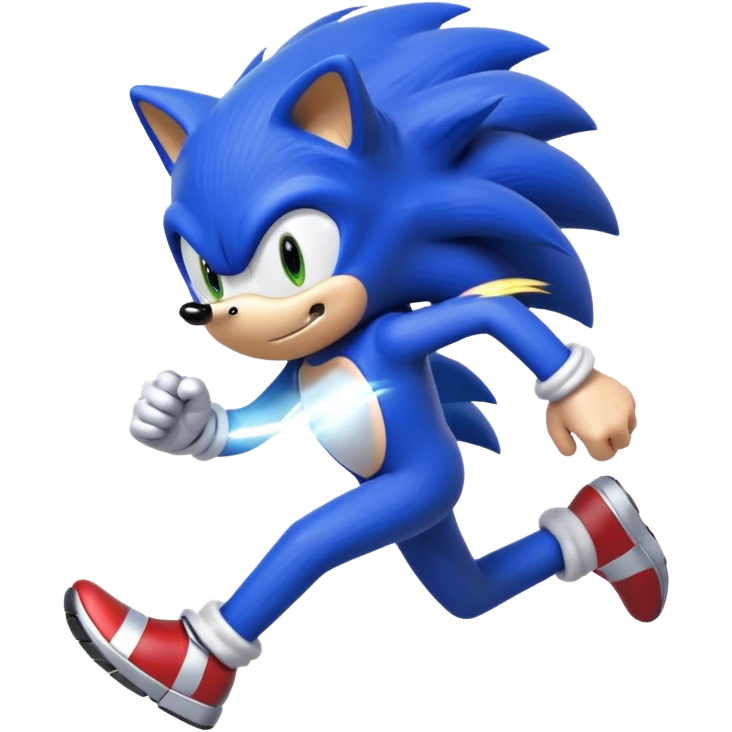 Sonic the hedgehog running away that is well done emoji
