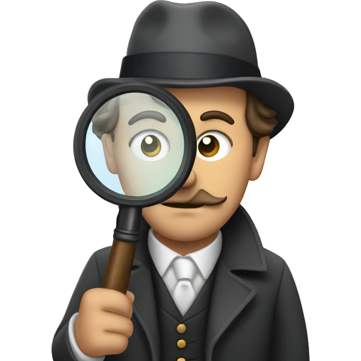 Sherlock Holmes with a magnifying glass emoji