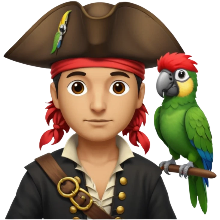 pirate and parrot emoji