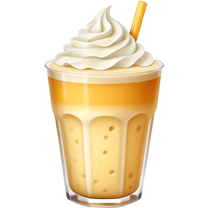 Cheese tea with frothy cream cheese topping and straw emoji