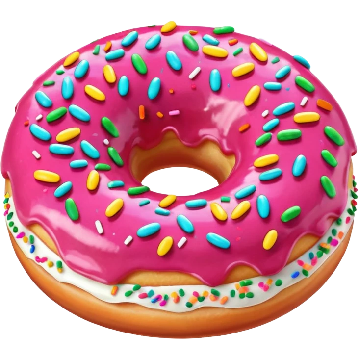 Pink donut emoji