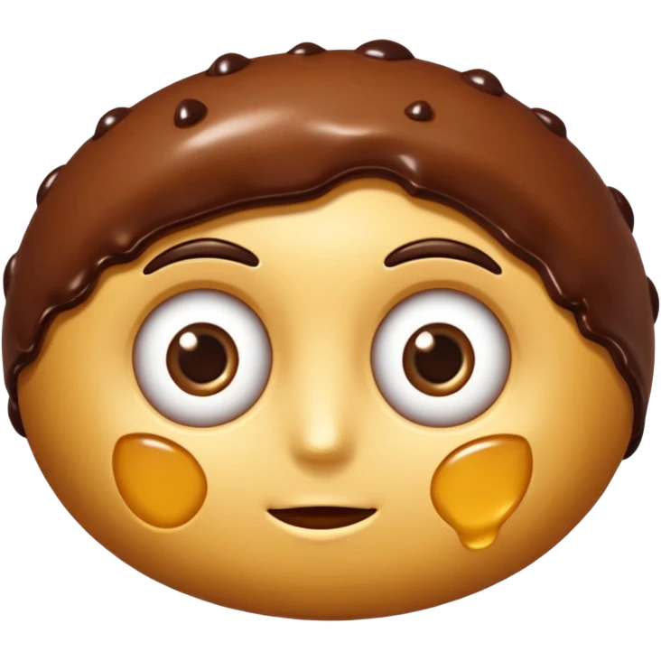 Une chocolatine qui rigole emoji