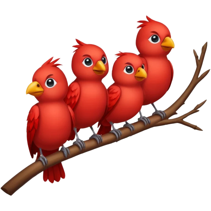 red birds emoji