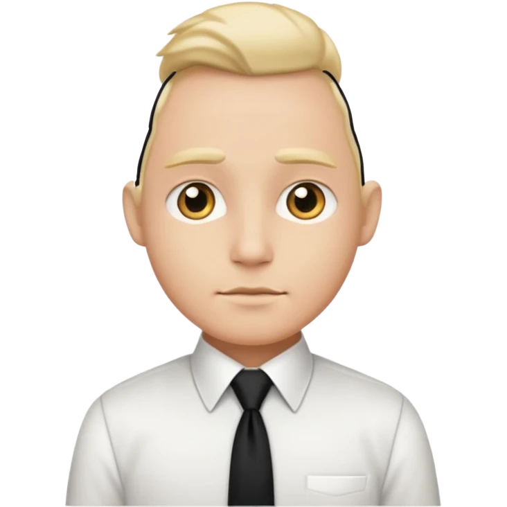 white shirt & black tie emoji