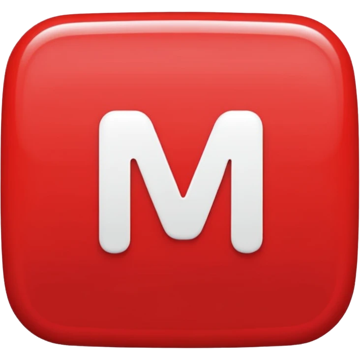 Make a  rounded rectangular red shape with an letter IM inside it emoji